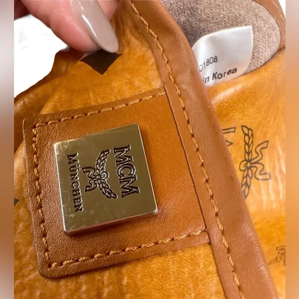 MCM Cognac Visetos Top Handle Tote – Very Good Condition